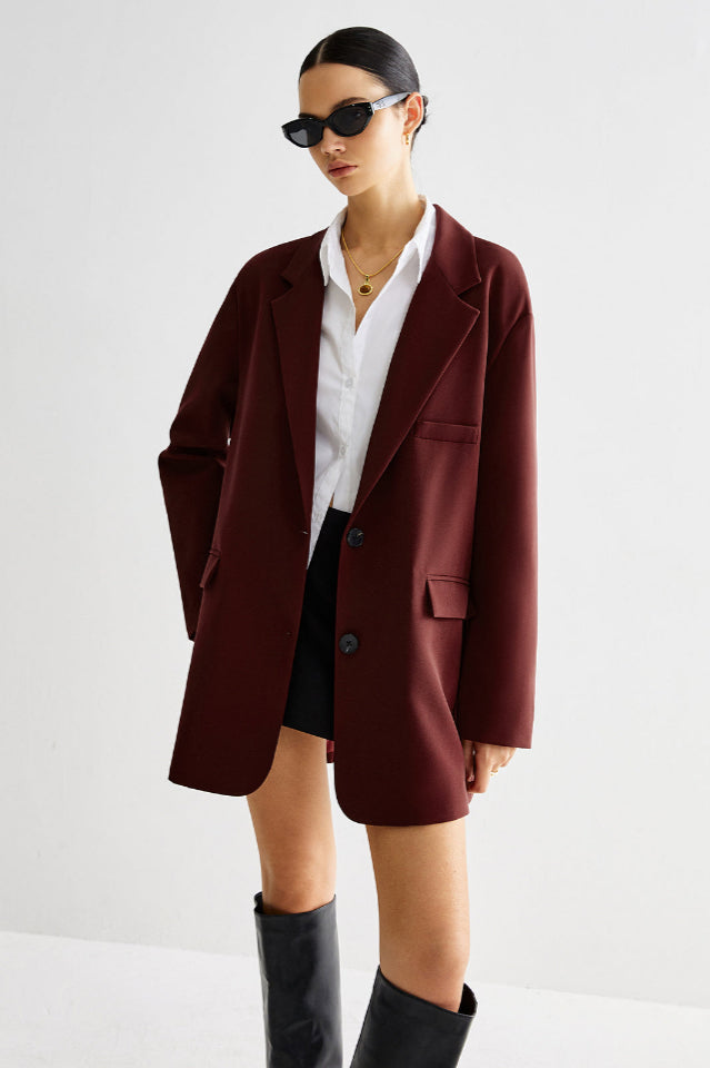 Tie Back Shift Blazer Ceket