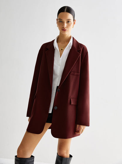 Tie Back Shift Blazer Ceket