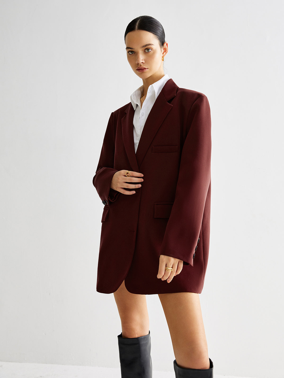 Tie Back Shift Blazer Ceket