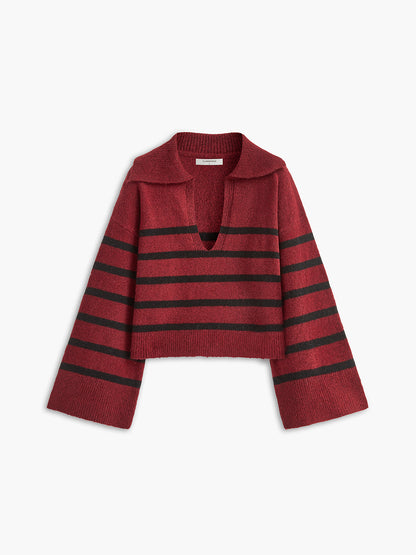 Oversize Striped Pullover Kazak