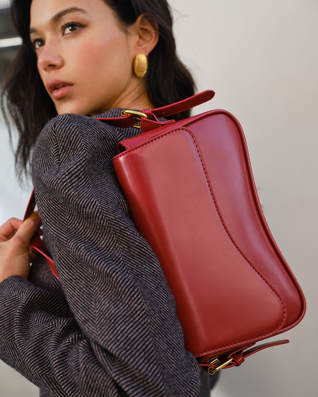 Adjustable Strap Flap Armpit Çanta