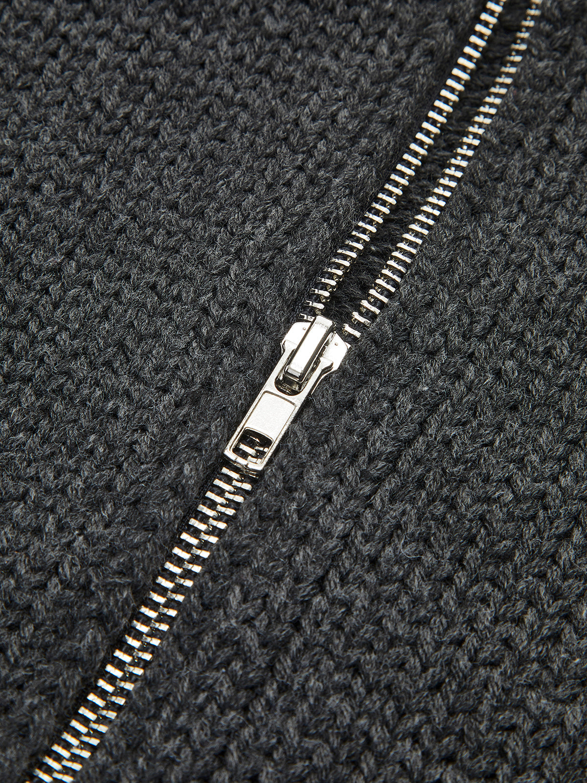 Double-Zip Pockets Lapel Hırka