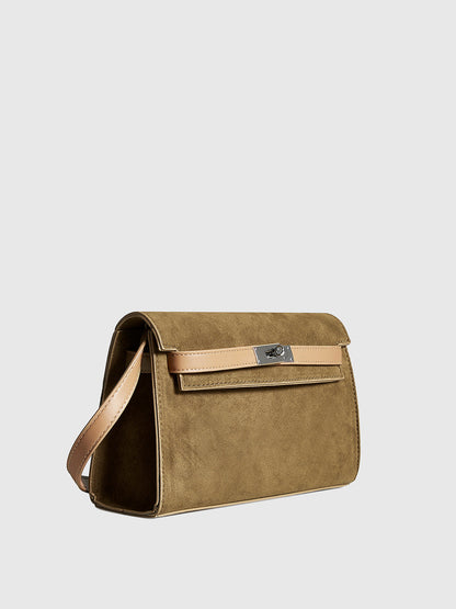 Belted-Decor Flap Shoulder Çanta