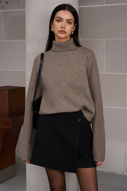 Ribbed Turtleneck Short Kazak