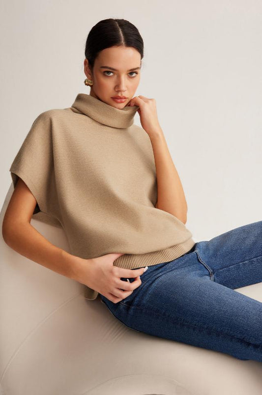 Wool-Blend Turtleneck Sweater Yelek