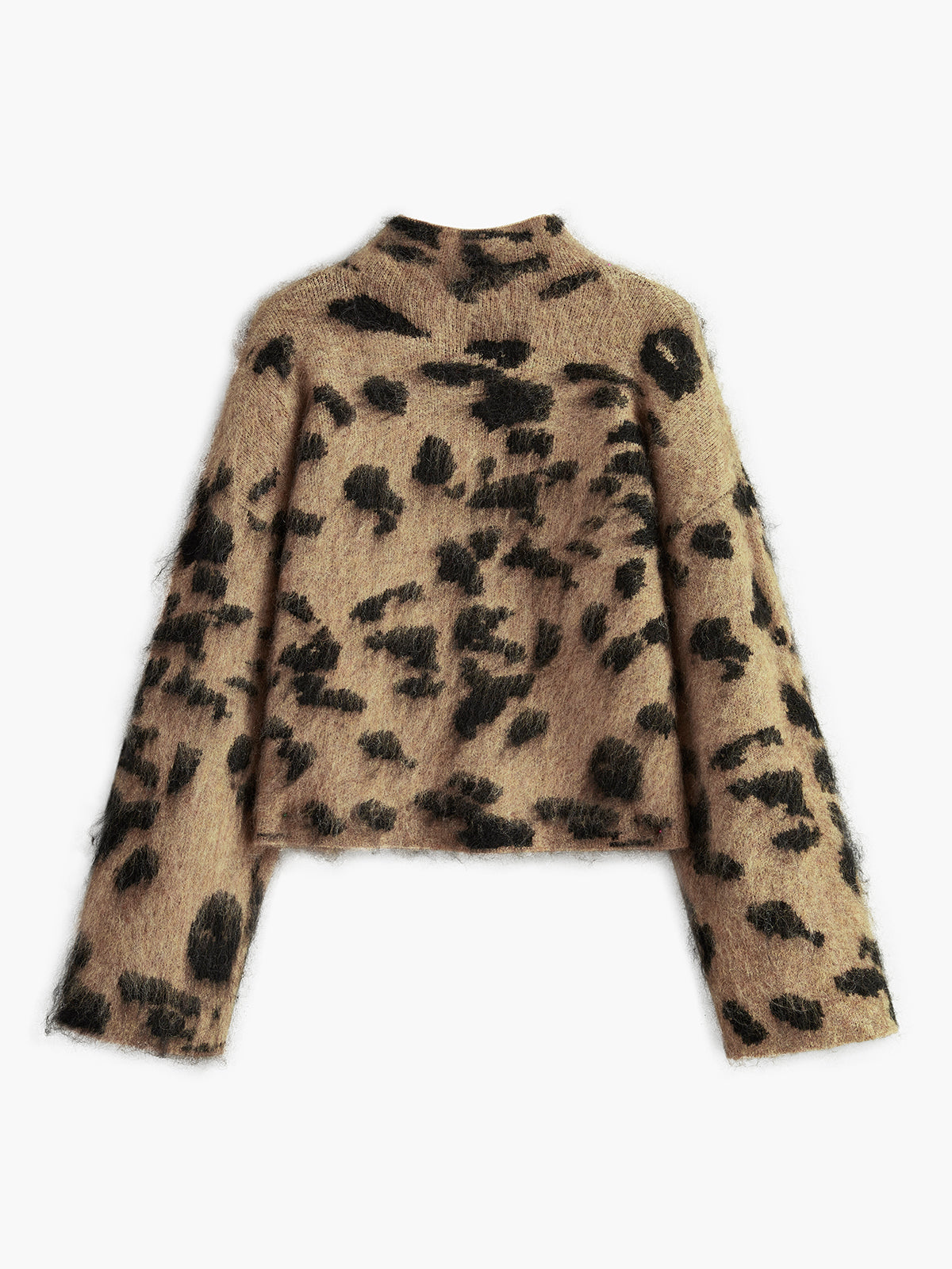 Wool-Blend Leopard Fuzzy Kazak