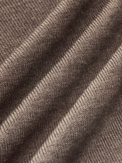 Wool-Blend Ombre Slim Knit Üst