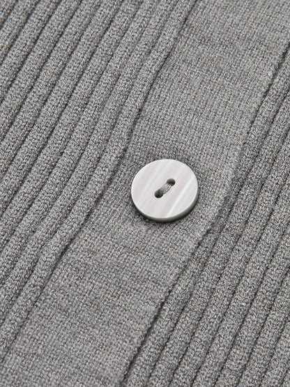 Ribbed Lapel Slim Hırka