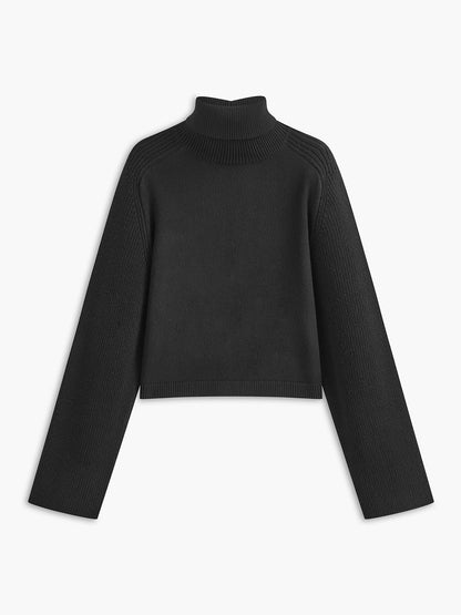 Ribbed Turtleneck Short Kazak