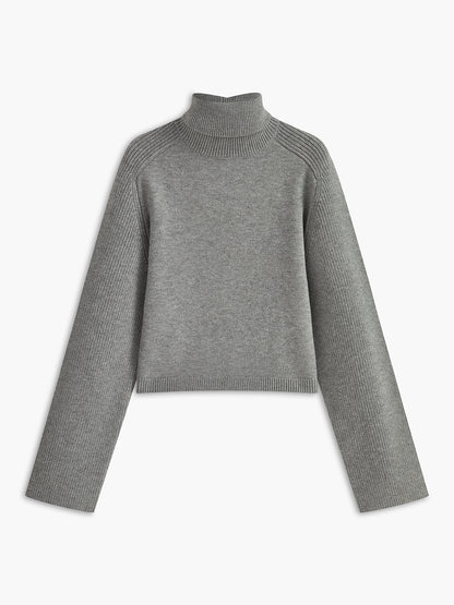 Ribbed Turtleneck Short Kazak