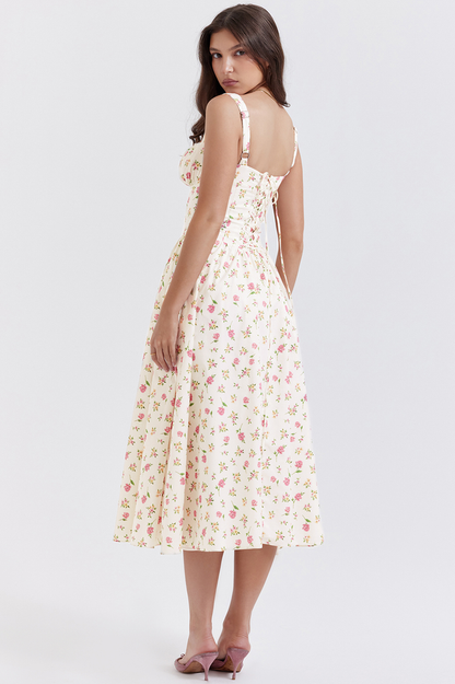 Tatiana Rose Print Midi Elbise