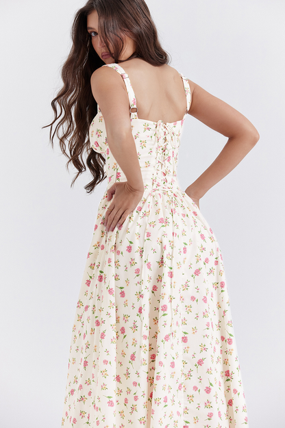 Tatiana Rose Print Midi Elbise