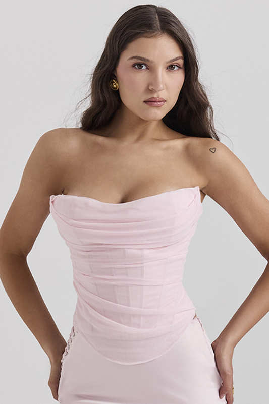 Georgie Ballerina Pink Strapless Korse