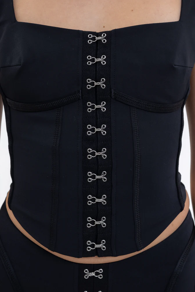 Black Lara Corset Üst