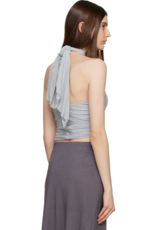 Gray Ruched Camisole Üst